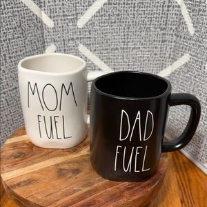 Rae Dunn DAD FUEL & MOM FUEL mugs